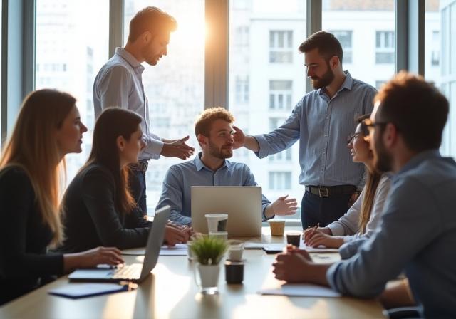 어스름 논단 팀원이 회의하는 모습